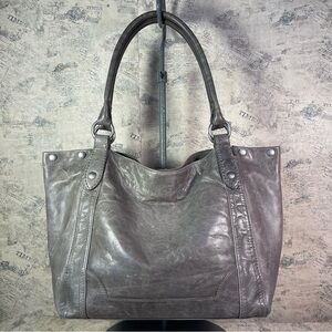 Frye Melissa Shoulder Tote Bag Ice Gray